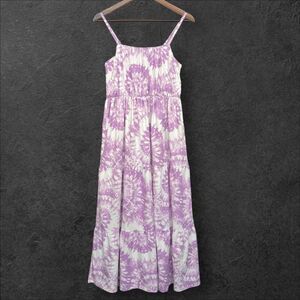 32 Degrees Cool Maxi Dress‎ Girls Size L 14/16 Purple Smocked Sleeveless Lined